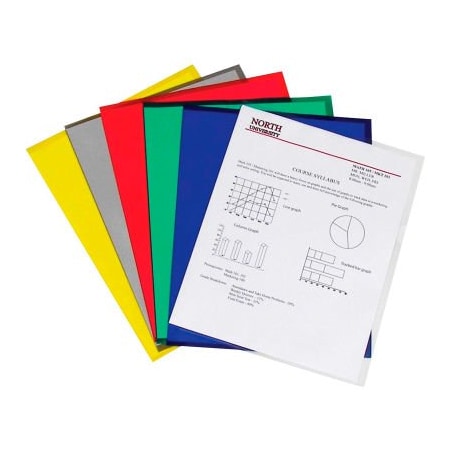 C-Line Products C-Line Products Project Folders, Assorted, Reduced Glare, 11 x 8 1/2, 25/BX 62130